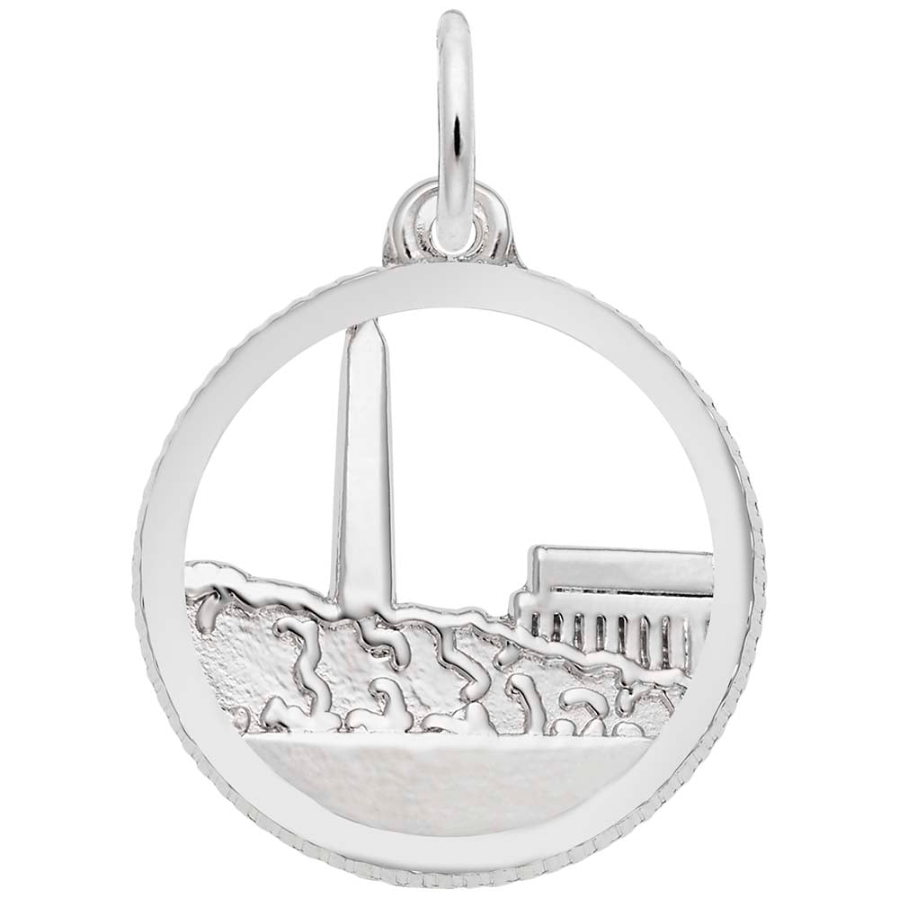 Washington Monument Open Disc Charm - Travel Souvenir Jewelry 6378