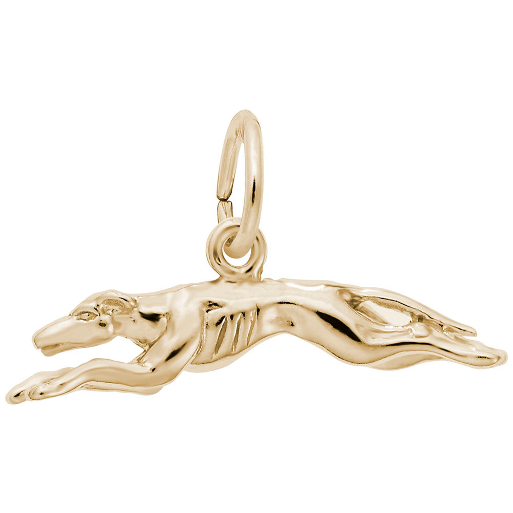 Elegant Greyhound Dog Charm for Pet Lovers - Rembrandt Charms 6379
