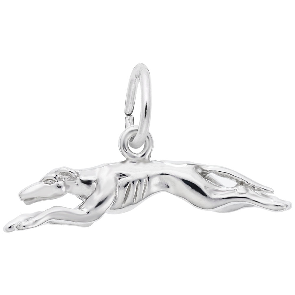 Elegant Greyhound Dog Charm for Pet Lovers - Rembrandt Charms 6379