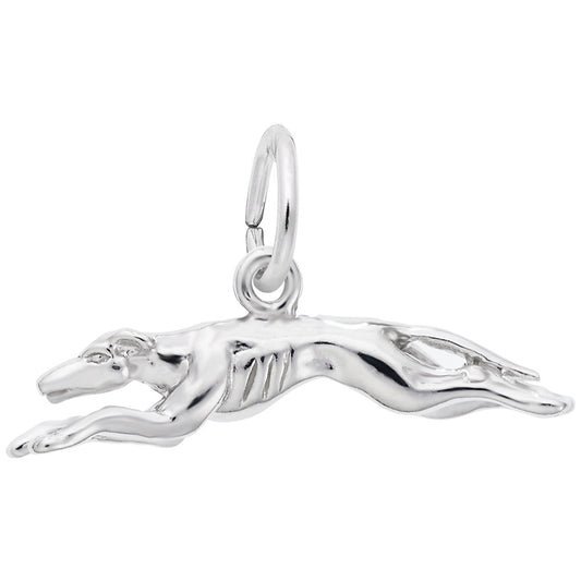 Elegant Greyhound Dog Charm for Pet Lovers - Rembrandt Charms 6379