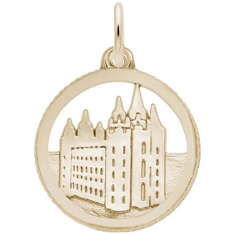 Stunning Mormon Temple Disc Charm for Travel Lovers & Collectors 6382