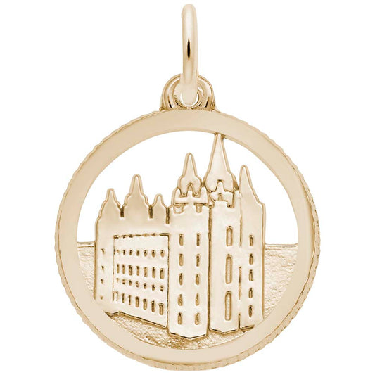 Stunning Mormon Temple Disc Charm for Travel Lovers & Collectors 6382