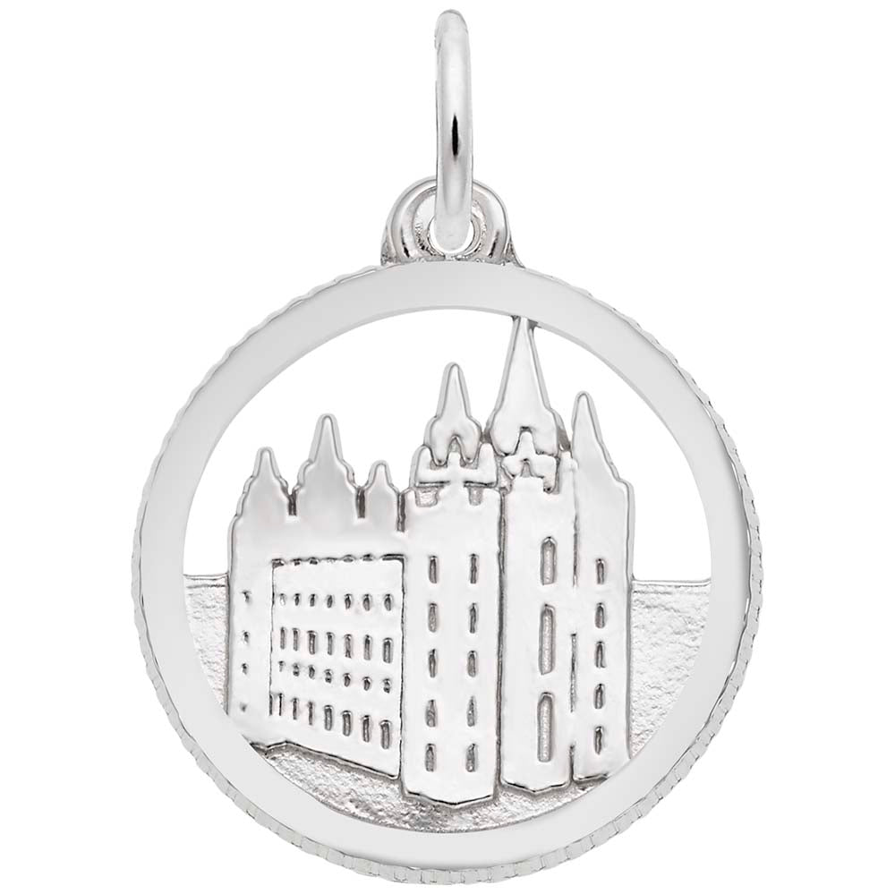 Stunning Mormon Temple Disc Charm for Travel Lovers & Collectors 6382