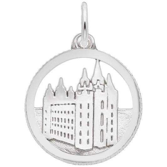 Stunning Mormon Temple Disc Charm for Travel Lovers & Collectors 6382