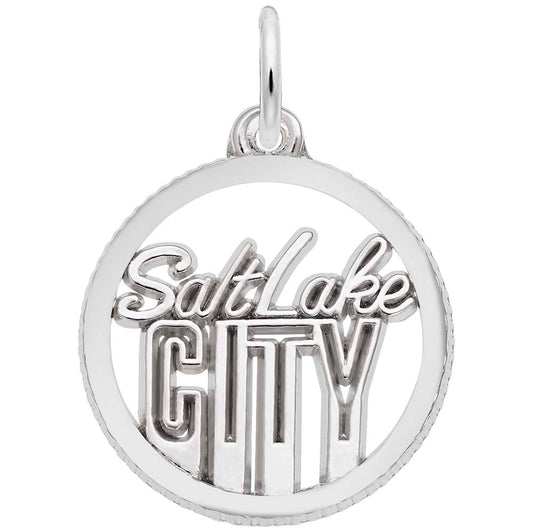 Salt Lake City Disc Charm - Travel Souvenir Jewelry for Adventurers 6388