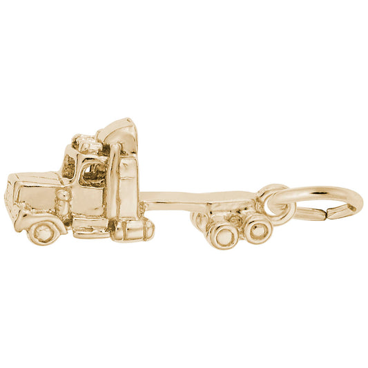 High-Quality Semi Truck Charm for Transportation Jewelry Lovers 6389