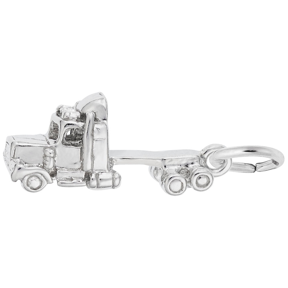 High-Quality Semi Truck Charm for Transportation Jewelry Lovers 6389