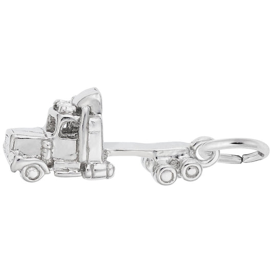High-Quality Semi Truck Charm for Transportation Jewelry Lovers 6389