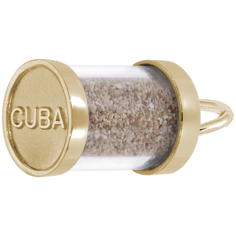 Cuba Sand Capsule Charm - Unique Travel Keepsake for Island Lovers 6408