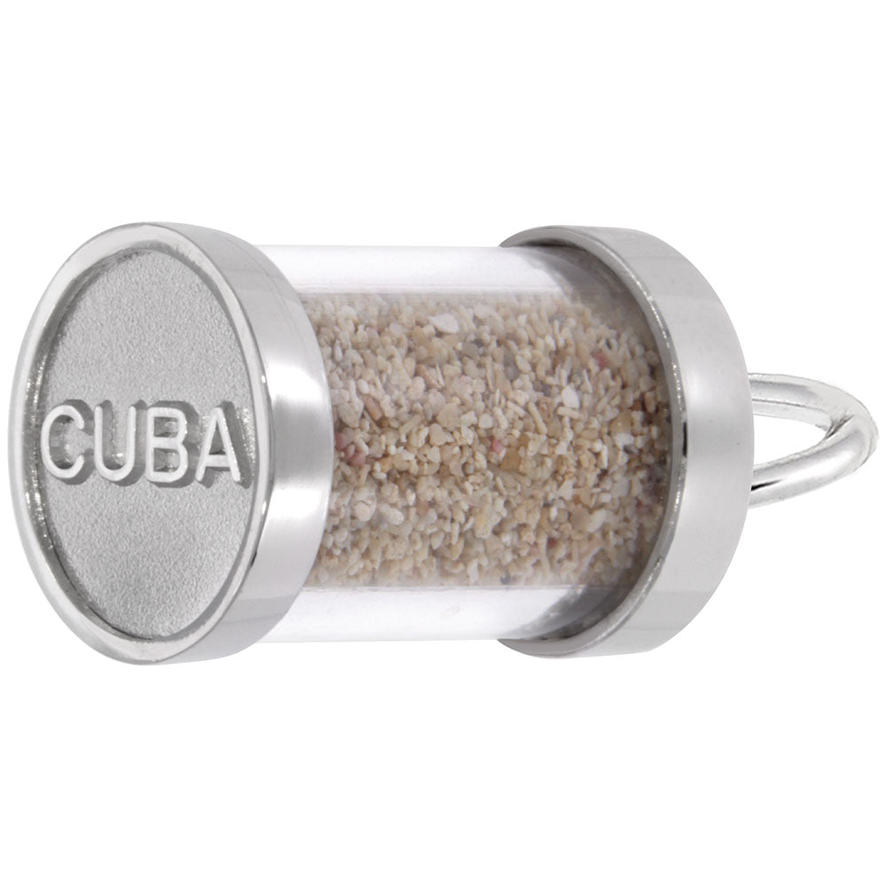 Cuba Sand Capsule Charm - Unique Travel Keepsake for Island Lovers 6408