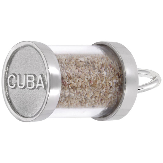 Cuba Sand Capsule Charm - Unique Travel Keepsake for Island Lovers 6408