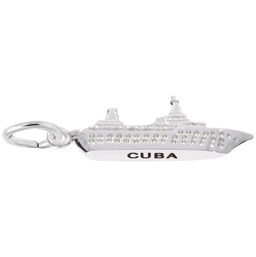 Cuba Cruise Ship Charm - Travel Souvenir Jewelry for Island Lovers 6417