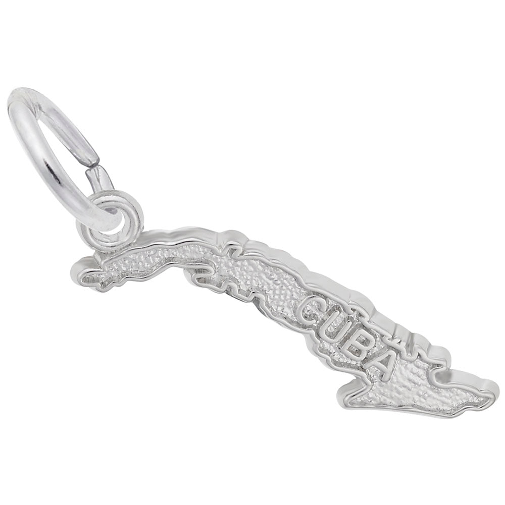 Cuba Map Charm - Travel Souvenir Jewelry for Island Lovers 6421