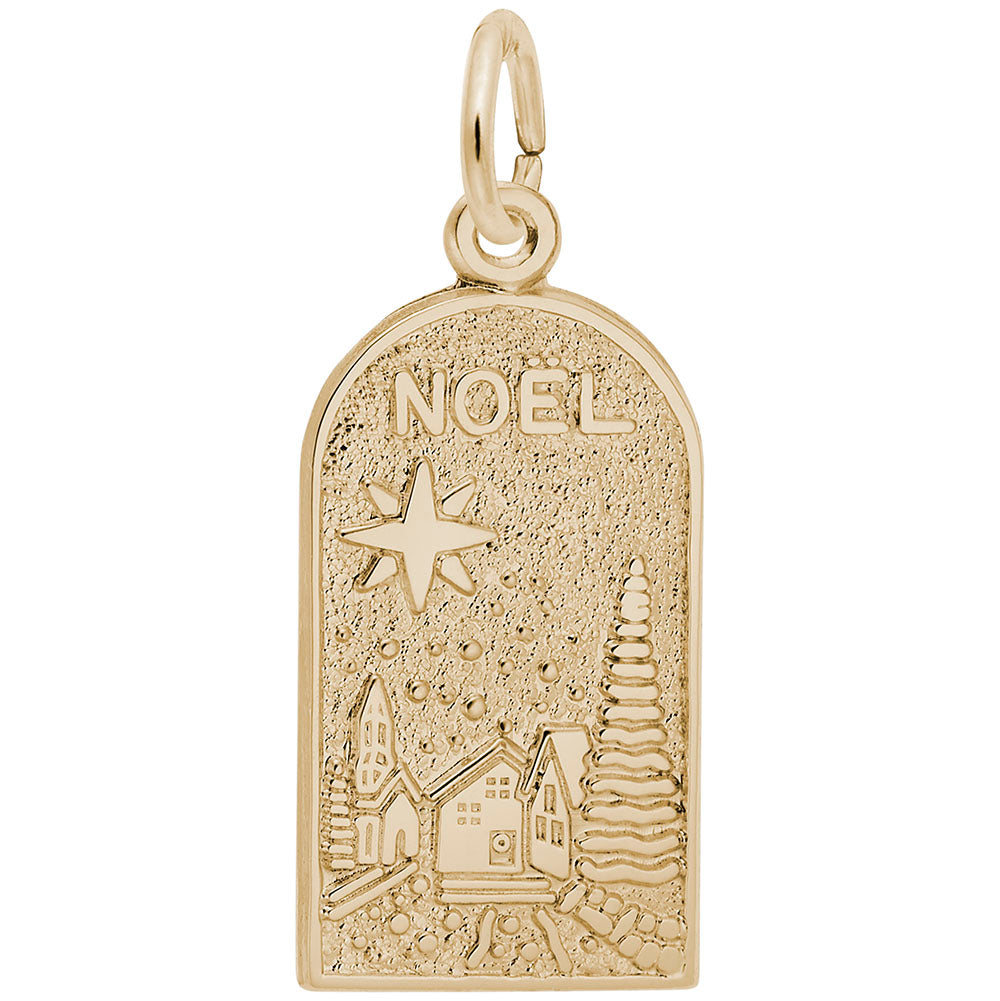 Festive Noel Christmas Scene Charm for Holiday Jewelry Collection 6425