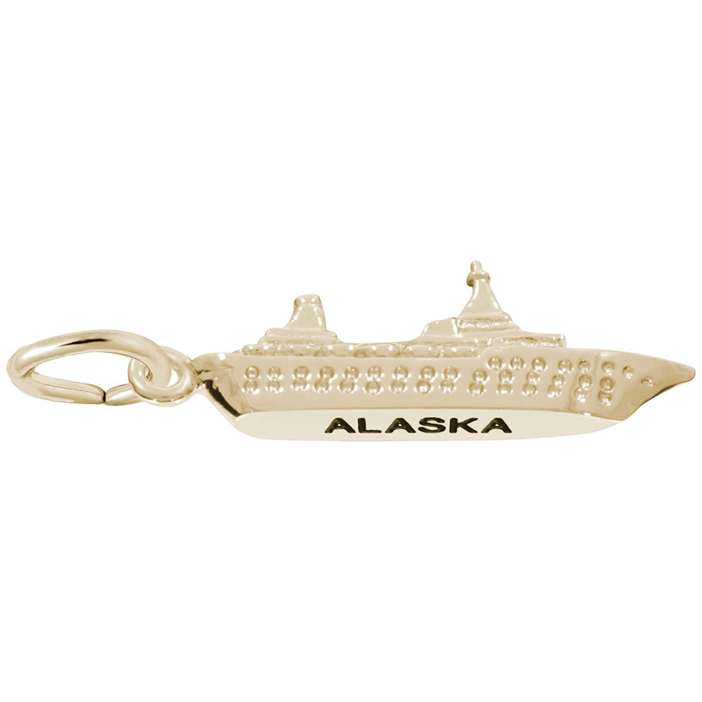 Alaska Cruise Ship Charm - Travel Souvenir Jewelry for Adventurers 6436