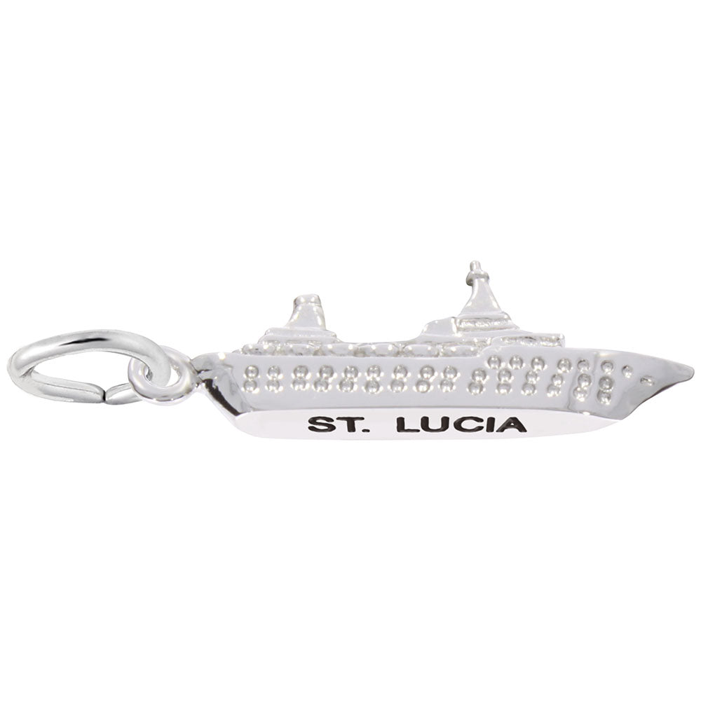 St. Lucia Cruise Ship Charm - Travel Souvenir Jewelry Gift 6437