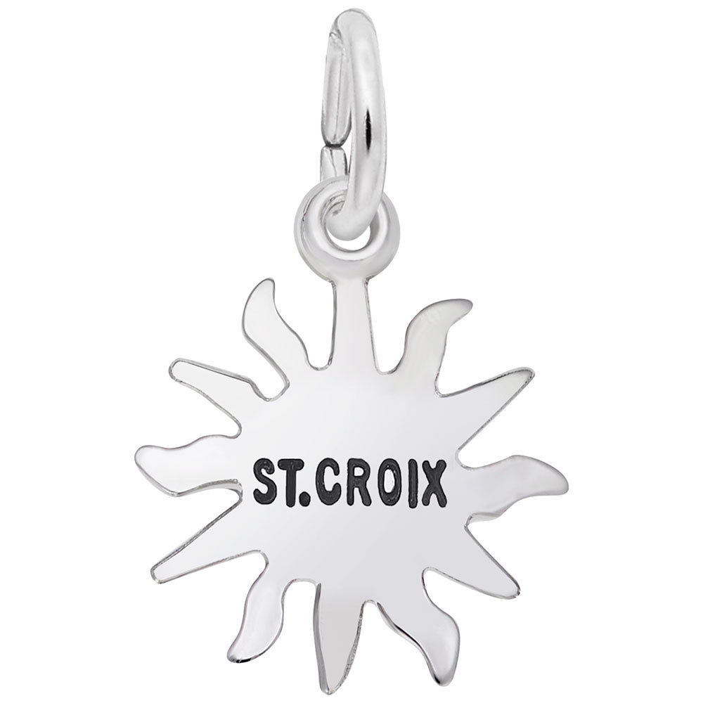 St. Croix Sun Small Charm - Tropical Island Travel Jewelry 6459