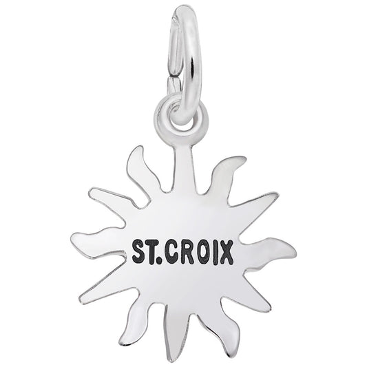 St. Croix Sun Small Charm - Tropical Island Travel Jewelry 6459