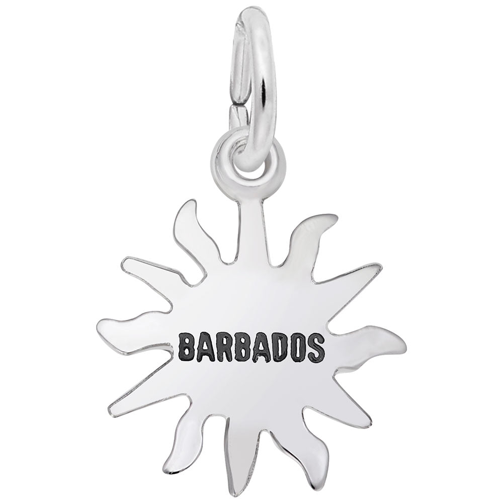 Barbados Sun Small Charm - Travel Jewelry for Island Lovers 6460