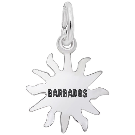 Barbados Sun Small Charm - Travel Jewelry for Island Lovers 6460