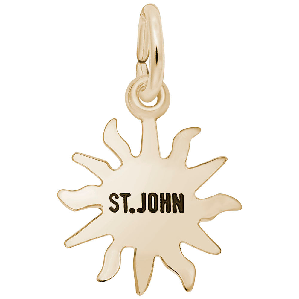 St. John Sun Small Charm - Tropical Island Travel Jewelry 6462