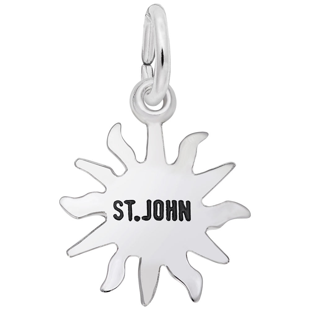 St. John Sun Small Charm - Tropical Island Travel Jewelry 6462