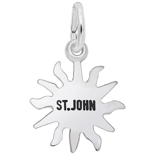 St. John Sun Small Charm - Tropical Island Travel Jewelry 6462