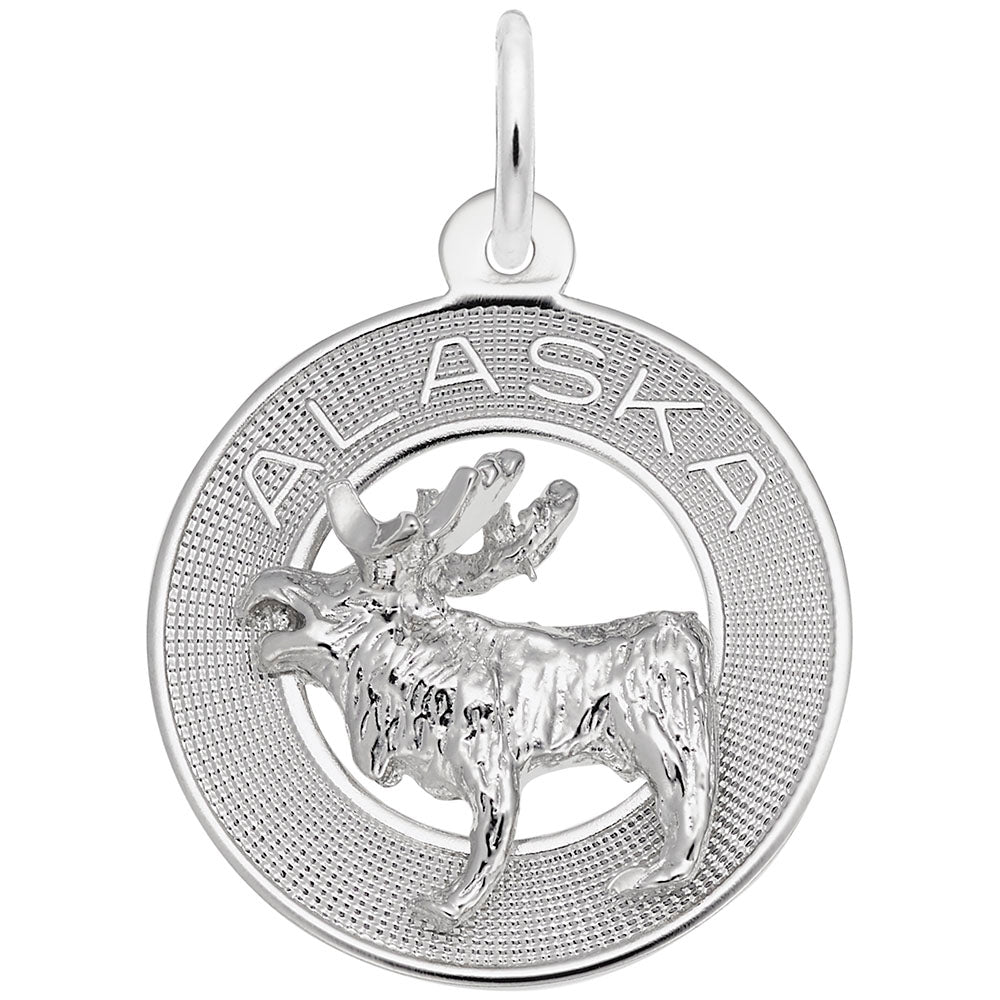 Alaska Moose Ring Charm - Travel Souvenir Jewelry for Adventurers 6467