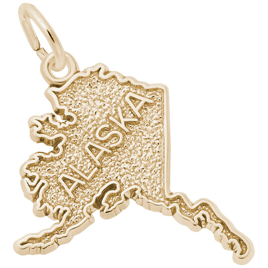 Alaska Map Charm - Travel Souvenir Jewelry for Adventure Lovers 6470