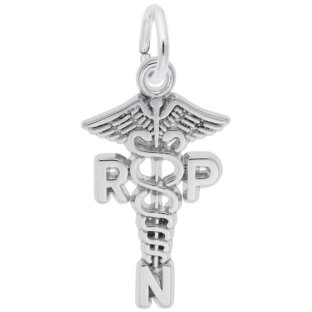 Registered Practical Nurse Caduceus Charm for Medical Professionals 6475