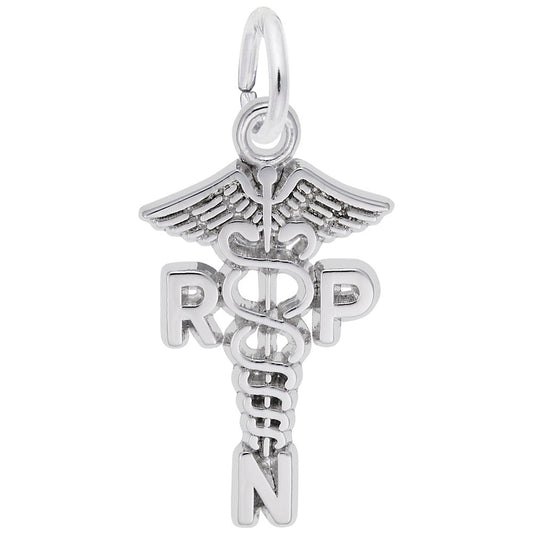 Registered Practical Nurse Caduceus Charm for Medical Professionals 6475