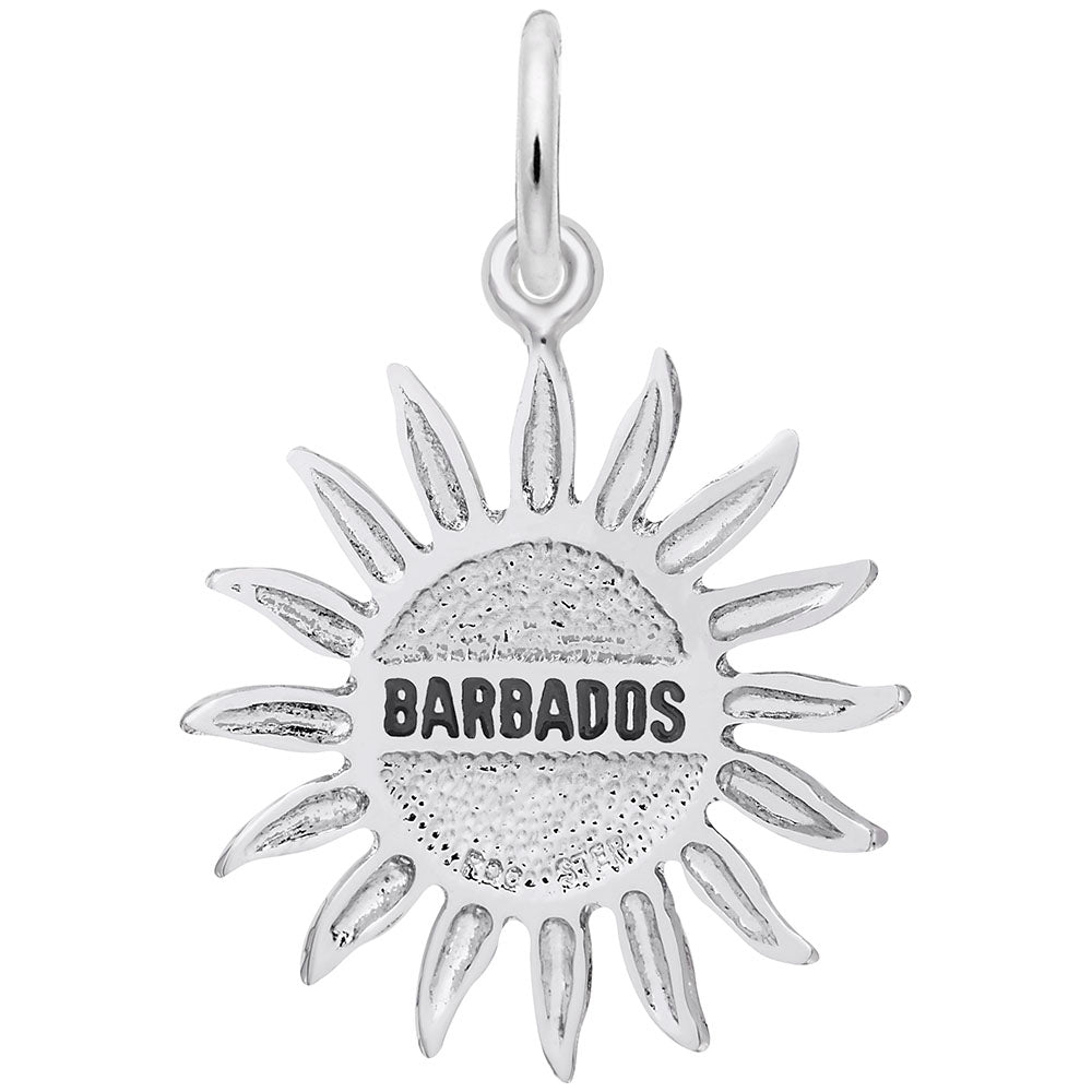 Barbados Sun Large Charm - Tropical Island Jewelry for Travelers 6478