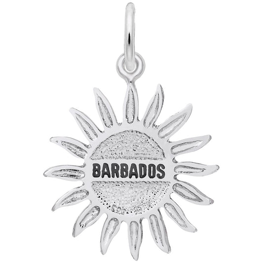 Barbados Sun Large Charm - Tropical Island Jewelry for Travelers 6478