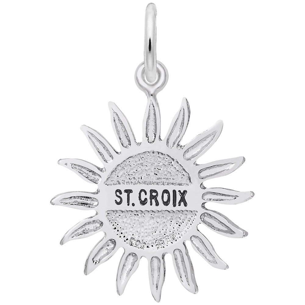 St. Croix Sun Large Charm - Tropical Island Travel Jewelry 6480