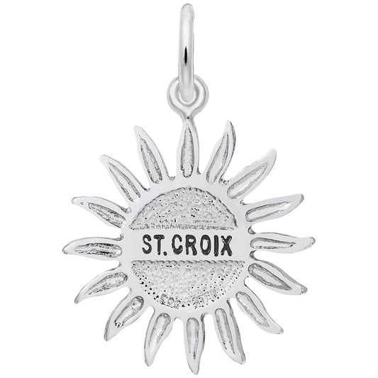St. Croix Sun Large Charm - Tropical Island Travel Jewelry 6480