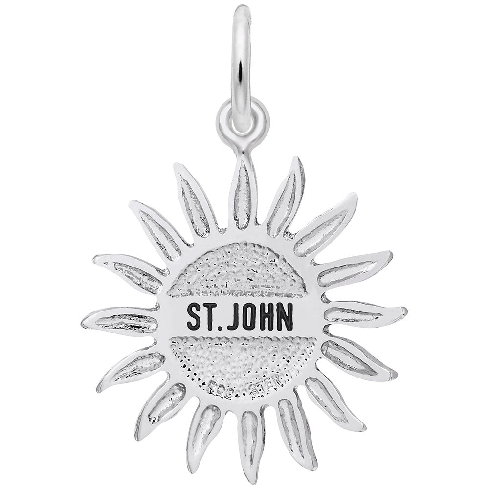 St. John Sun Large Charm - Tropical Island Travel Jewelry 6481