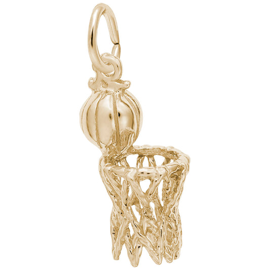 Basketball Hoop Net Charm - Perfect for Sports Jewelry Lovers 6497