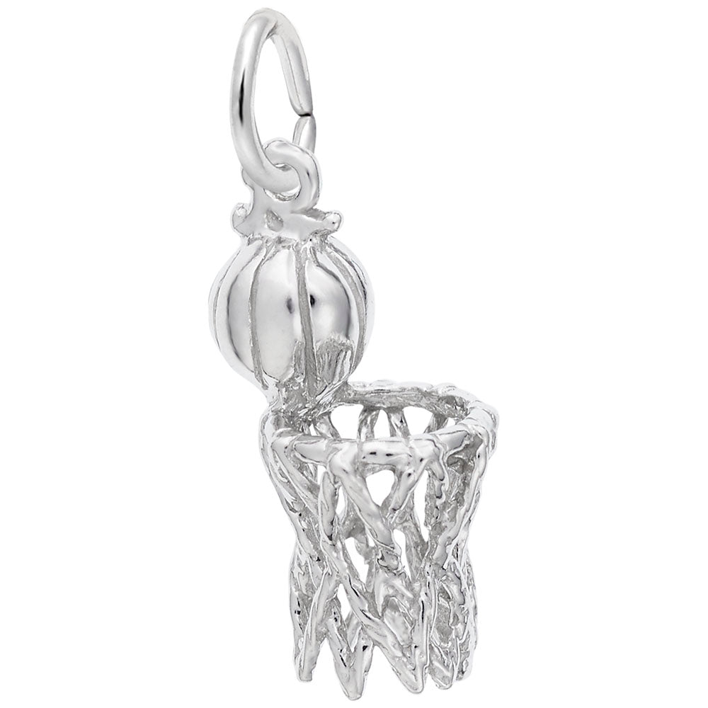 Basketball Hoop Net Charm - Perfect for Sports Jewelry Lovers 6497