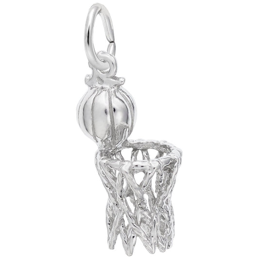 Basketball Hoop Net Charm - Perfect for Sports Jewelry Lovers 6497