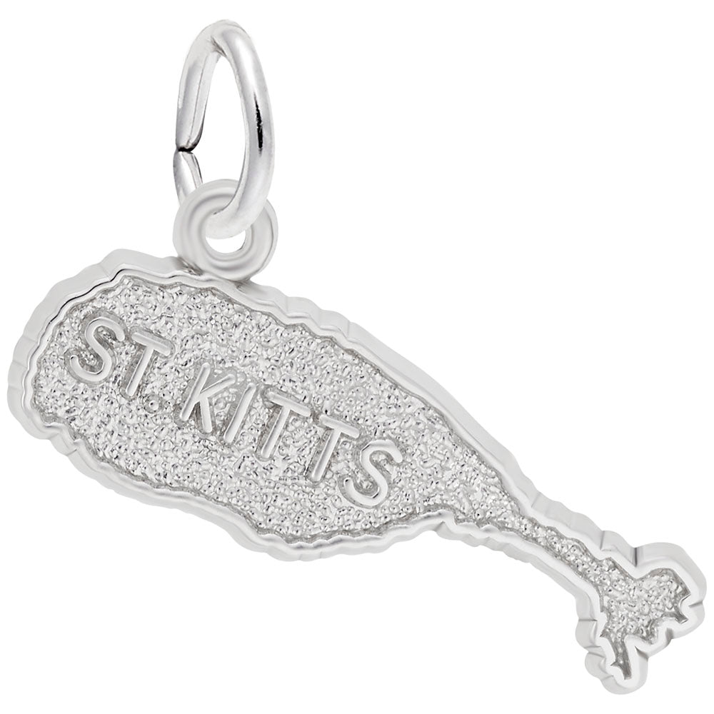 St. Kitts Map Charm - Travel Souvenir Jewelry for Island Lovers 6530