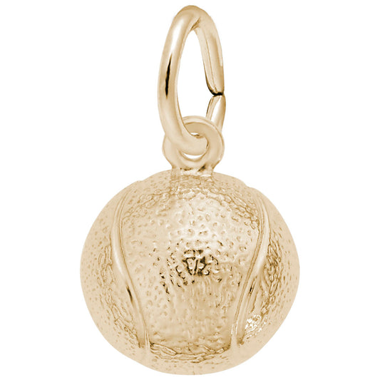 Charming Tennis Ball Half Charm for Sports Jewelry Lovers 6540