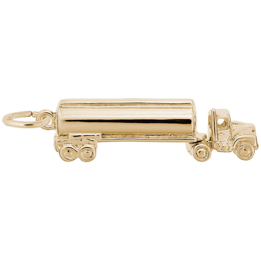 Oil Tanker Truck Charm - Unique Transportation Jewelry Accessory 6541