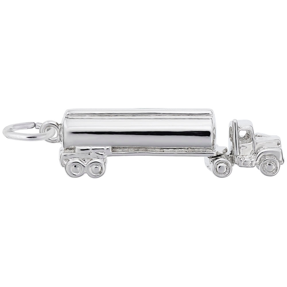 Oil Tanker Truck Charm - Unique Transportation Jewelry Accessory 6541