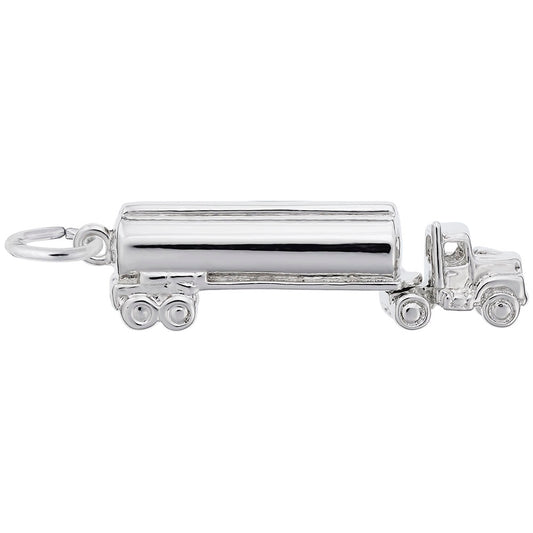 Oil Tanker Truck Charm - Unique Transportation Jewelry Accessory 6541