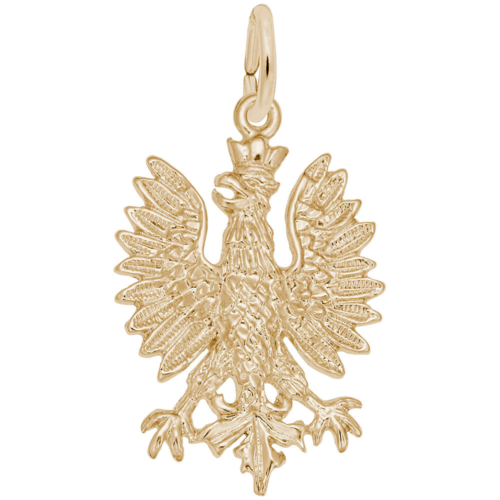 Polish Falcon Charm - Elegant Bird Jewelry for Animal Lovers 6542