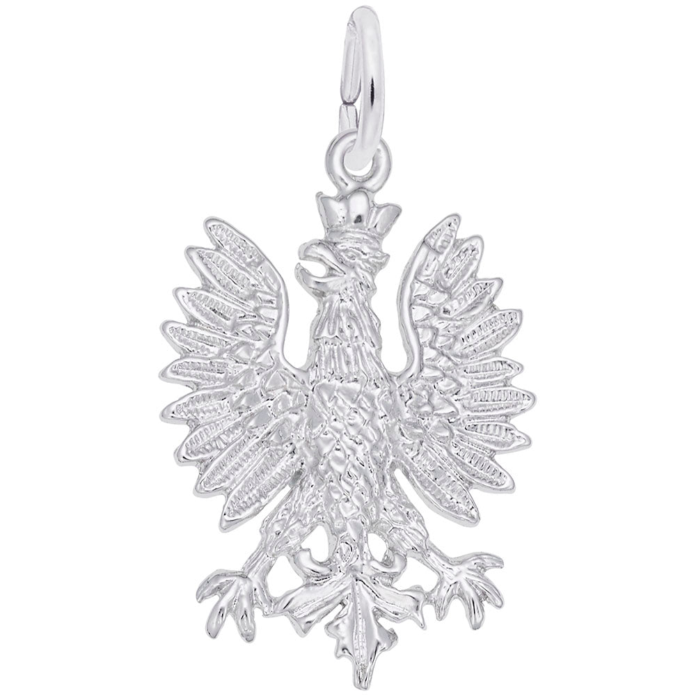 Polish Falcon Charm - Elegant Bird Jewelry for Animal Lovers 6542