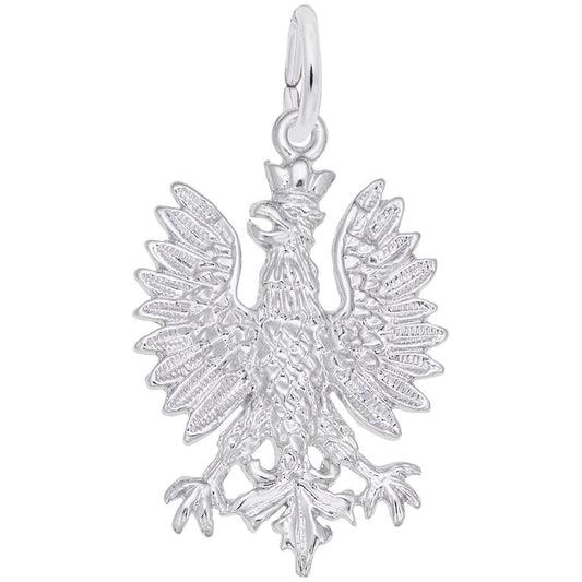 Polish Falcon Charm - Elegant Bird Jewelry for Animal Lovers 6542