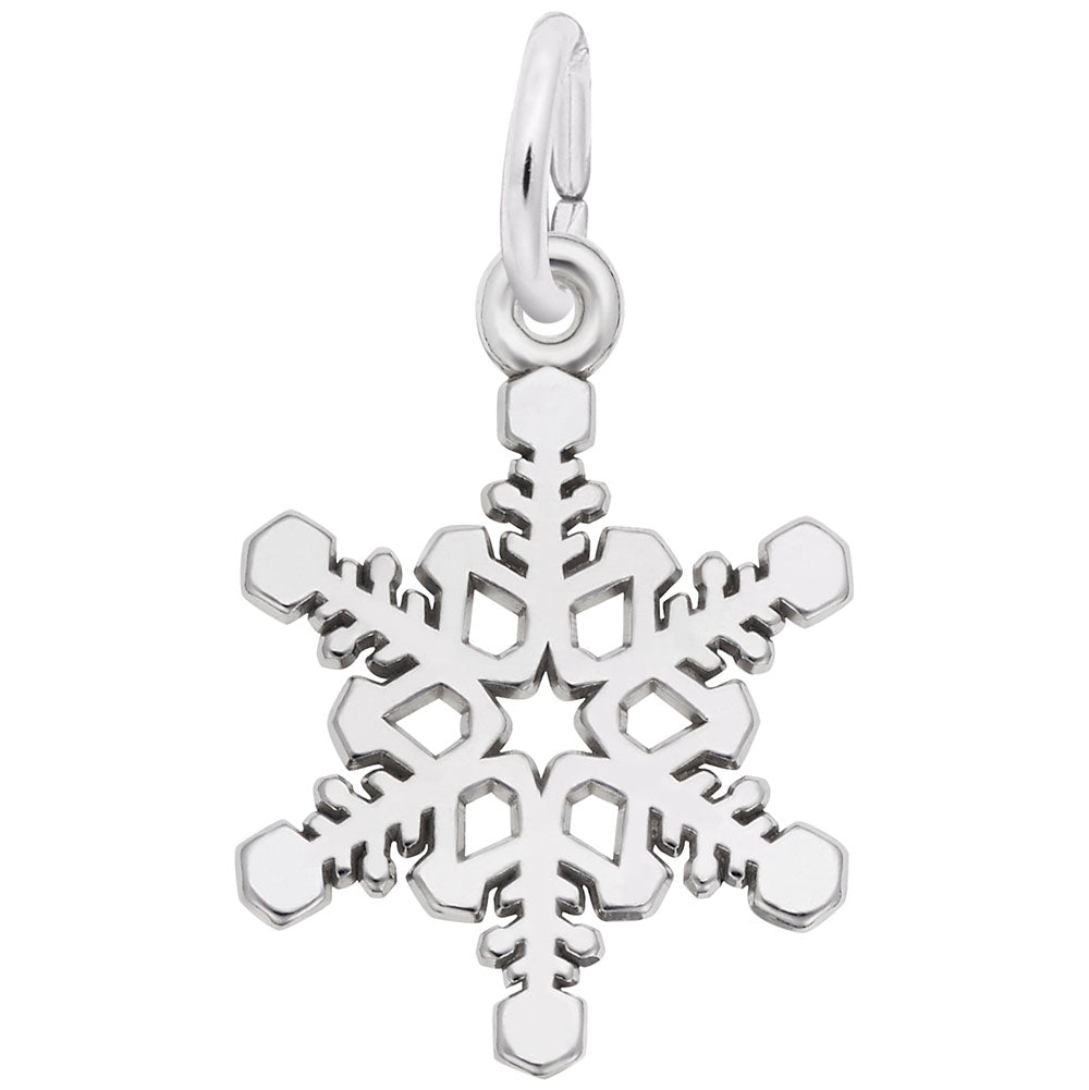 Delicate Small Snowflake Charm for Winter Jewelry Collection 6543
