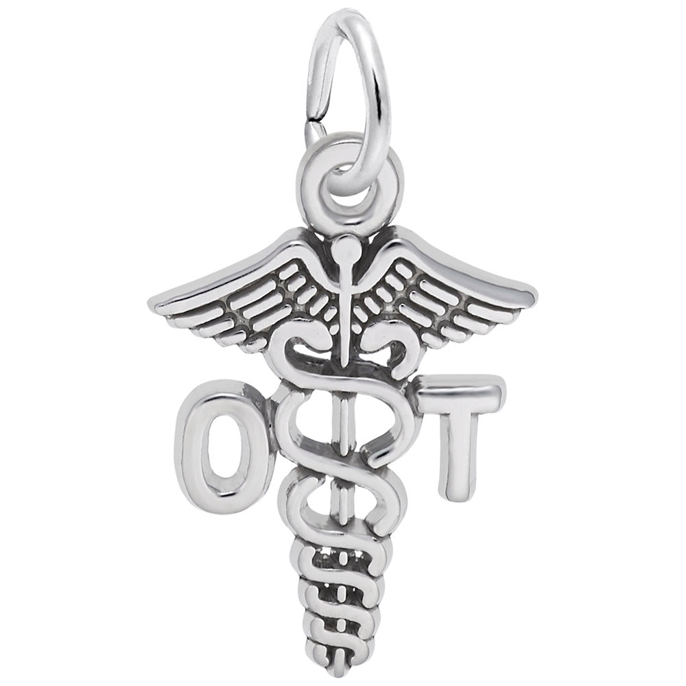 Occupational Therapist Caduceus Charm for Medical Professionals 6545