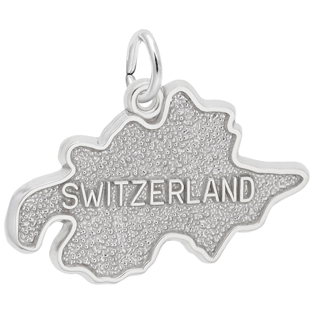 Switzerland Map Charm - Travel Souvenir Jewelry for Adventurers 6547